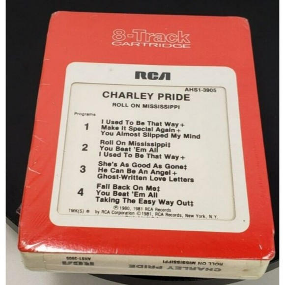 Charley Pride 8-Track Tape (Roll on Mississippi) - NOS, Rare Factory Sealed 1981 - Picture 10 of 11